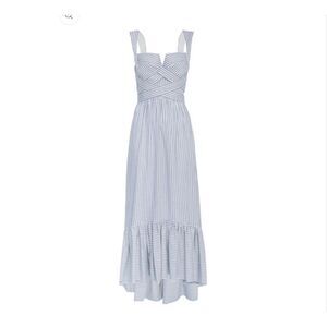 Andres Otalora Ananya Dress Sky Blue Stripes 4
